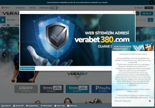 18.10.2022 tarihli verabet380.com Ekran Görüntüsü